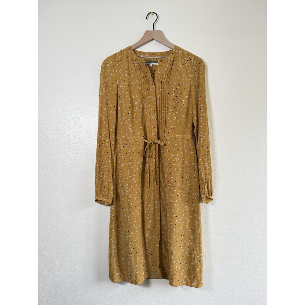 Boden Mustard Floral Midi Dress